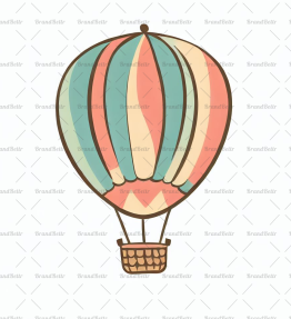 Verspielter Heißluftballon
